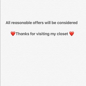 Reasonable offers considered